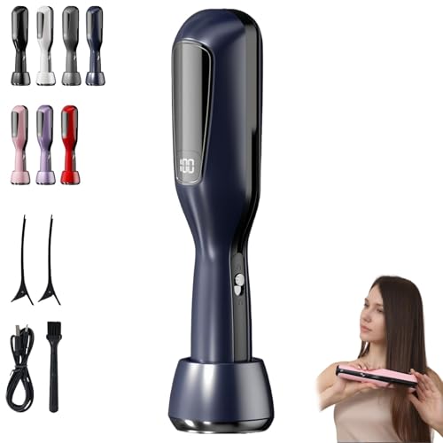 2 En 1 Coupe Fourche Cheveux, Appareil D'éLimination Des Fourches, Tondeuse à Pointe Fourche Avec Affichage LED, Coupe Fourches et Pointes AbiméEs (Bleu)