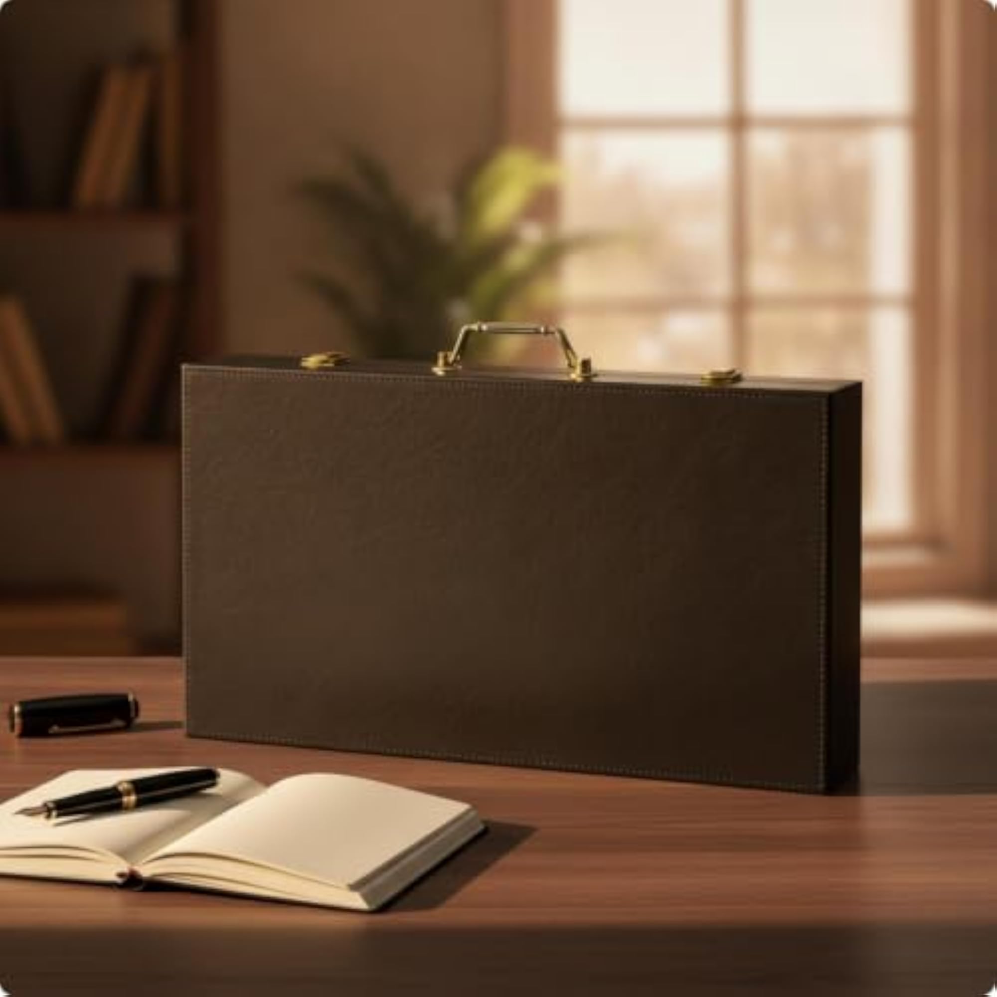 Leather Presentation Case, Black