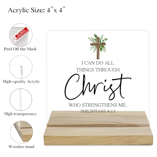Plaque décorative acrylique chrétienne et cadeau spirituel