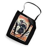 Retro Gamer Cat With Ramen Great Wave For Anime Fans Tote Bag