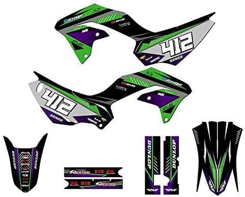 Miniatura 7 de Kit completo de gráficos KLX 230 R Surge Pink Senge Graphics 2020-2023 con identificación de piloto, compatible con Kawasaki