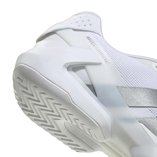 adidas Men's Adizero Ubersonic 5 Tennis, White/Tech Grey Metallic/Maroon, 11.5 by adidas - Used condition - Image 5