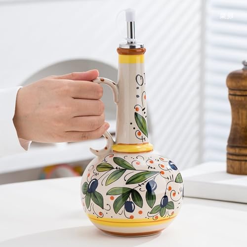 Aceitera de cerámica premium con tapón dosificador de acero inoxidable 5
