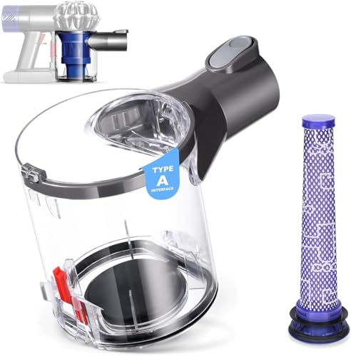 Cubo de basura recolector tanque para Dyson V6 bandeja de polvo piezas de repuesto DC58 DC59 DC62 DC74 accesorio