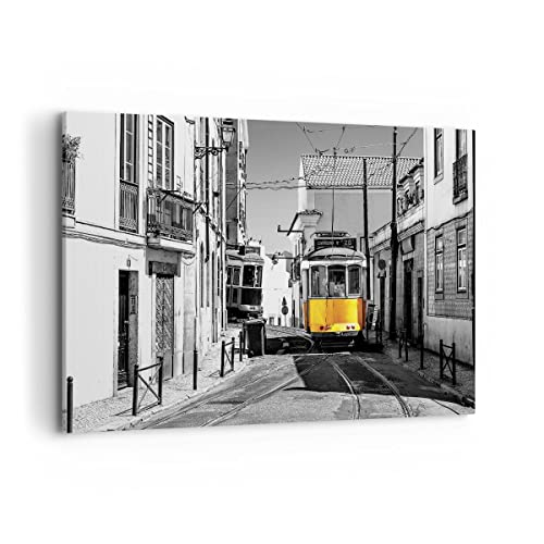 Tableau Lisbonne cadre decoration salon impression sur toile 120x80cm