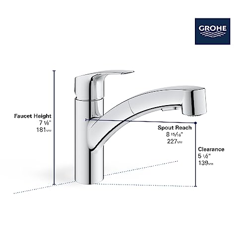 GROHE 30306DC1 Eurosmart Dual Spray Pull-Out Kitchen Faucet with Sprayer Supersteel (Stainless Steel) by GROHE - Image 5
