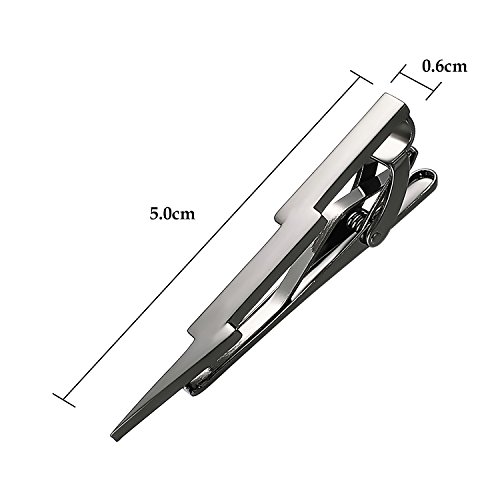 Yoursfs Black Cool Lightning Bolt Tie Clip For Men Warrior Tie Bar Men's Tie Pins #TOP1