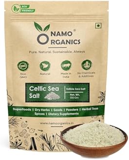 Namo Organics - Organic Celtic Sea Salt (SEL GRIS) - 500g- Premium | Full of Mineral | 100% Natural, Hand Harvested Sea Salt