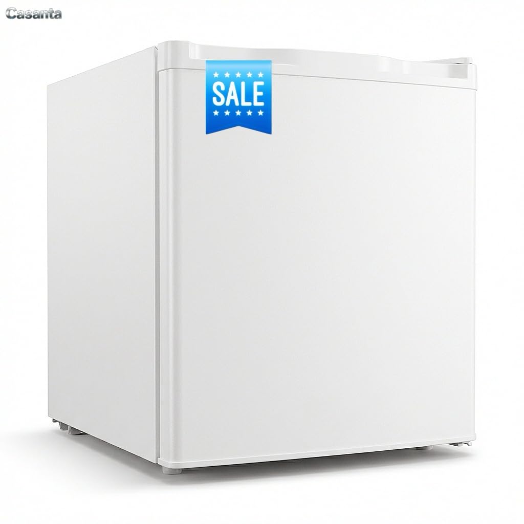 Casanta 50l Mini Fridge With Soft Freezer, Single Door Compact Small Refrigerator With 7 Temperature Settings, Quiet & Energy Saving Beverage Cooler For Bedroom, Dorm, Office, Skincare White on Fridge.com - View 4