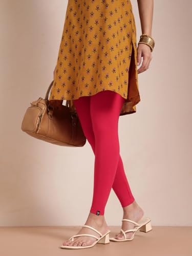 Image of TWIN BIRDS Women Viscose Ankle Leggings | Stretchable Kurti Wear Bottom