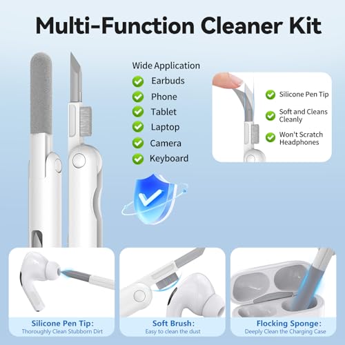 Image of for AirPods Pro 2 Case with 3-in-1 Cleaning Kit & Keychain, Ekoonpft Flower Engraved Silicone AirPod Pro Cases Cover for Apple AirPods Pro 2nd /1st Generation(2023 /2022 /2019), Shockproof & Anti-Scratch