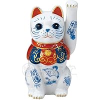 Amazon.co.jp: 染錦開運招福招き猫(手長右手上げ・4.5号) AM