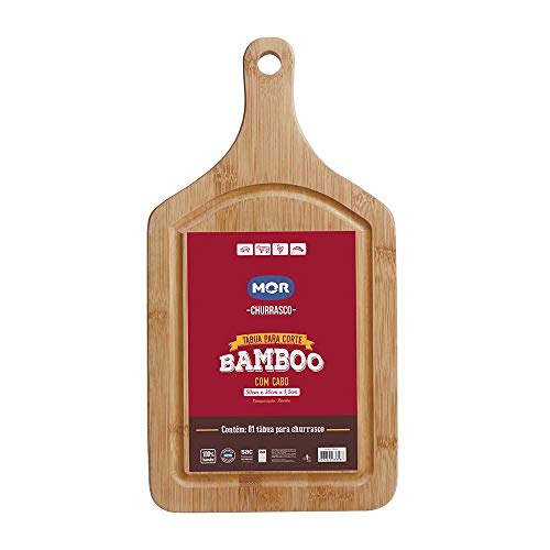 Tábua Para Corte Com Alça Bamboo 50cm X 30cm Mor