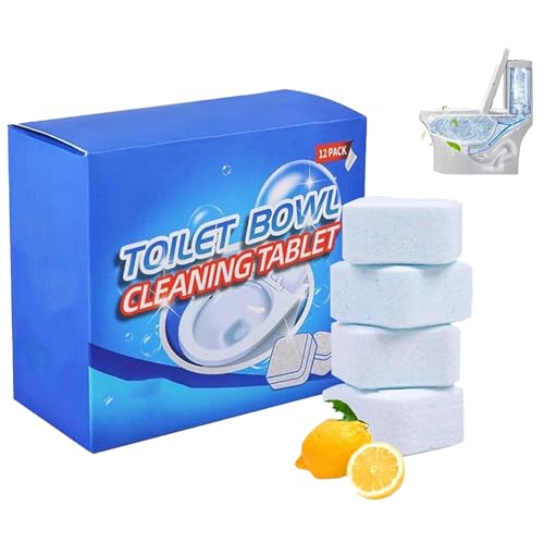 Limpiador de inodoros, pastillas limpiadoras de inodoros, descalcificador de alta resistencia, limpieza profunda y fresca para la familia. (1box)