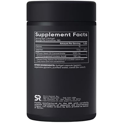 Sports Research CLA 1250, 180 Softgels
