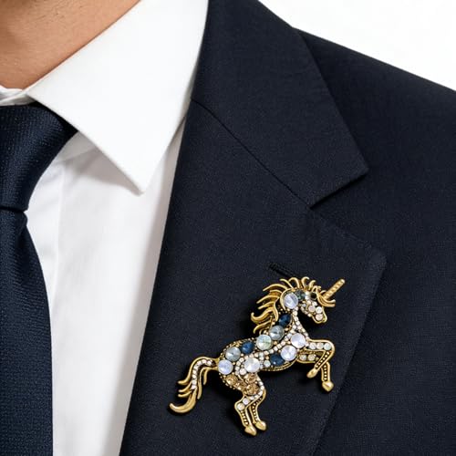 Image of Animal Brooch for Men Vintage Metal Wildlife Lapel Pin Suit Jacket Badge Fashion Accessories for Men