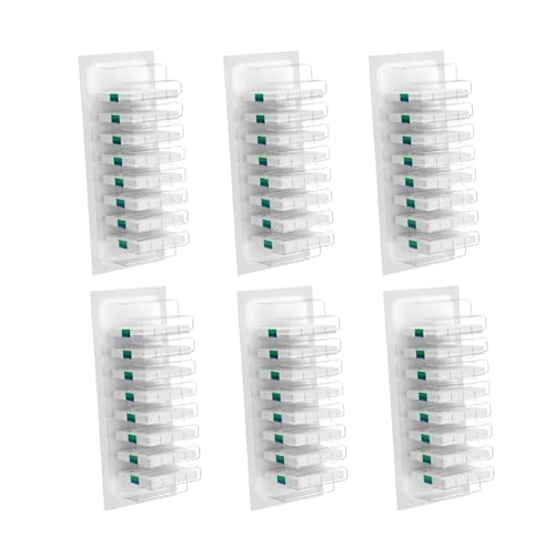 Toilet Brush Set with Disposable Heads Replaceable Scrubbing Pads, Clog-Free Flushable Design for Deep Cleaning (48 Refills-Box)