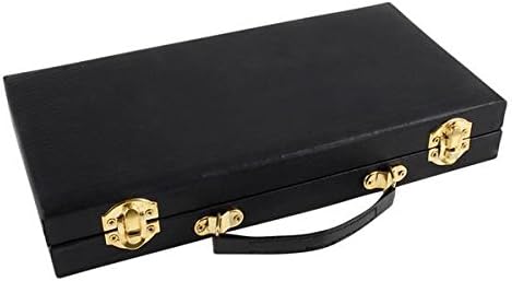 4E's Novelty Travel Games, Six in One Game Set, Comes in an Adorable Sleek attaché case, The Best Six Travel Games, Includes, Backgammon, Cards, Checkers, Chees, Dominoes, Cribbage