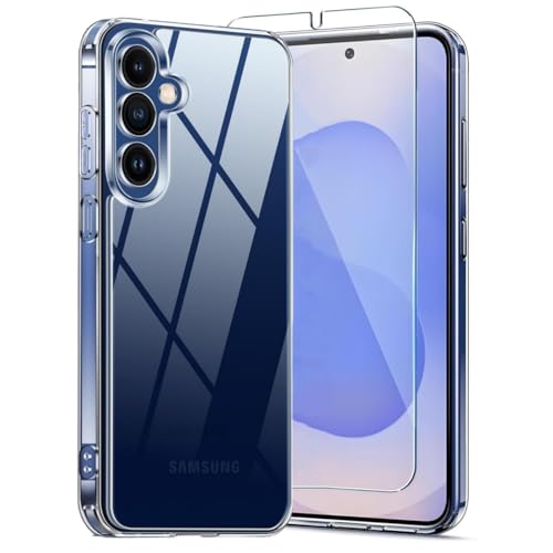 Galaxy S26 ケース ガラスフィルム付き クリア レンズ全面保護