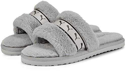 PUMA Womens Fluff Remix Metallic Bx Slides Casual Sandals Casual - Grey2