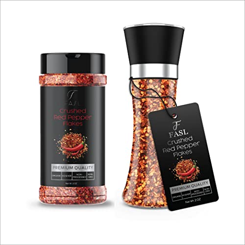 Fasl Combo Organic Red Chili In A Glass Grinder And A Refill Chili Jar #TOP4