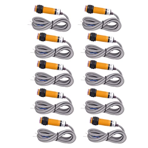 Through Beam Photoelectric Switch Adjustable 6 36VDC PNP Infrared Sensor for Industrial Automation Security Systems ABS PMMA Lens 5m Range 5 Pair Set