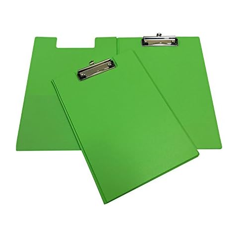 Janrax A4 Neon Green PVC Foldover Clipboard Cover