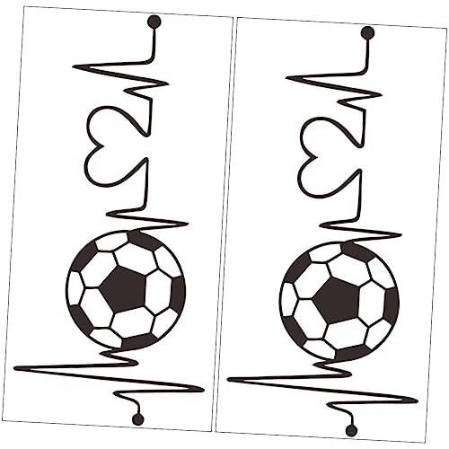 HAWILLOSCH 2 Pz Adesivi murali calcio battito cardiaco ornamento da parete decorazione per la casa stickers muro cameretta adesivi muro cucina adesivo decorativo adesivi murali per ufficio
