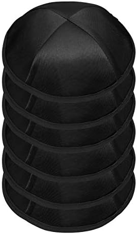 A&M Mezuzot Modern Satin Kippah Hat for Men Yarmulke Cap Jewish Yamaka Hat Set of 6 Kippot for Men image 5