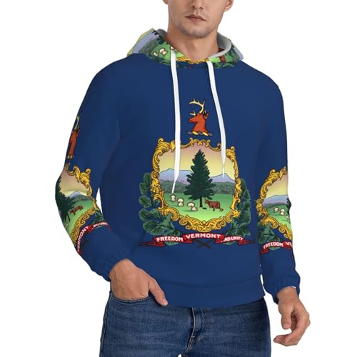 Sweat à capuche homme Vermont avec poche kangourou en polyester
