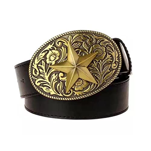 Belt Men, Leather Belt Casual Men's Buckle Leather Belt Hip Hop Leather Rivet Belt
