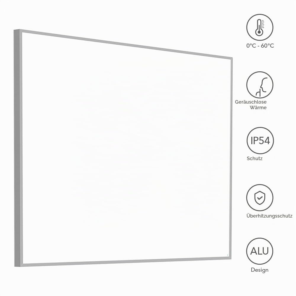 TROTEC TIH 1100 S Infrarot-Heizplatte | Heizleistung 1100 W – Elektro Heizkörper, 1205 x 905 mm, IP54