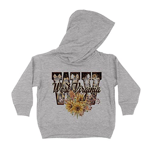Sunflower West Virginia Kids Hoodie Sweatshirt Toddler 4T Heather Grey