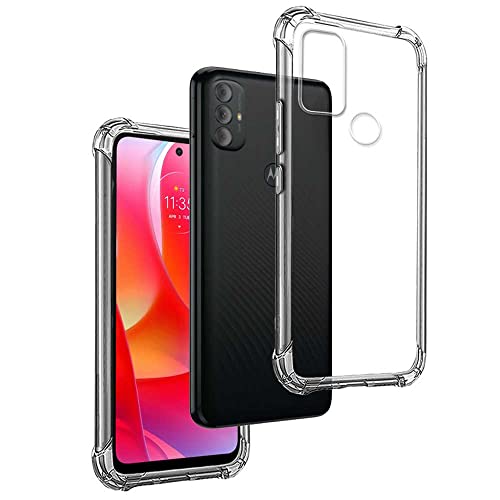 REY Funda Anti-Shock Gel Transparente para Motorola Moto G Power 2022, Ultra Fina 0,33mm, Esquinas Reforzadas, Silicona TPU de Alta Resistencia y Flexibilidad