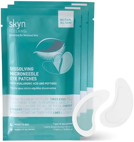 skyn ICELAND Dissolving Microneedle Eye Patches, Hyaluronic Acid & Peptides