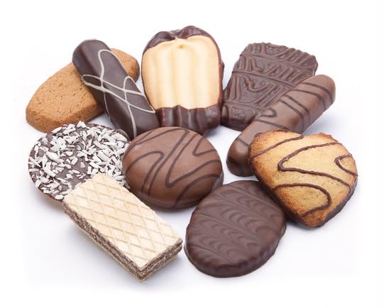 Miniatura 7 de Lambertz Exquisita lata de galletas navideñas, 90 galletas europeas en 10 variedades de chocolate, 26.4 onzas, caja de regalo prémium para Navidad,