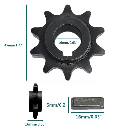 Image of #40 /41 /420 Chain Sprocket 10 Tooth Sprocket 5 /8'' Bore 3 /16 inch Keyway | Jackshaft Chain Sprocket for Coleman CT200U EX,BT200x,CT200U Trail,Mini Bike Front Chain Sprocket Mini Bike Parts