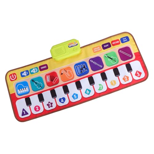 Tapis de danse pour piano et éveil musical : couverture interactive éducative enfant