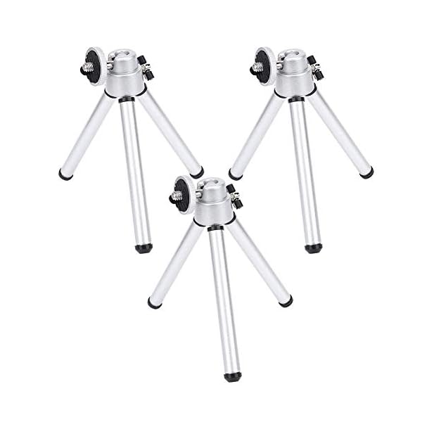 Silber Aluminium Legierung Stativ, Mini Anti-Shake Teleskop Stativ Kamera Stativ Teleskop Stativ, Reisen für Outdoor… – Bild 8
