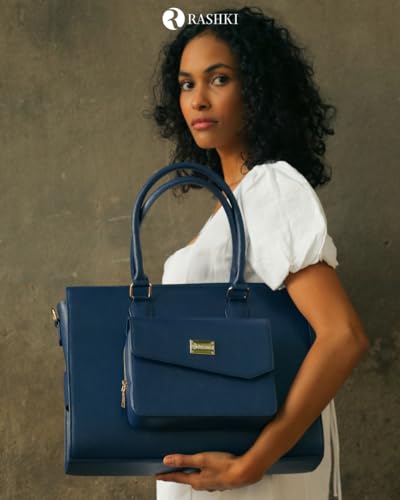 RASHKI-LEYA-Women-work-tote-bag-Detachable-Hand-Clutch-and-Shoulder-Strap-156-Laptop-Compartment