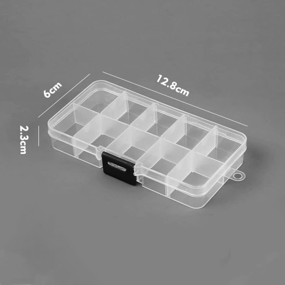 10 Slots (Adjustable) Plastic Jewelry Box Storage Case Craft Jewelry Organizer Beads Diy Jewelry Making,hot pink