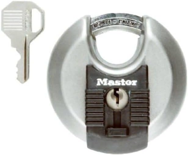 Master Lock 1-1/2 in. H x 1 in. W x 2-3/4 in. L Steel Dual Ball Bearing Locking Disk Padlock 1 pk