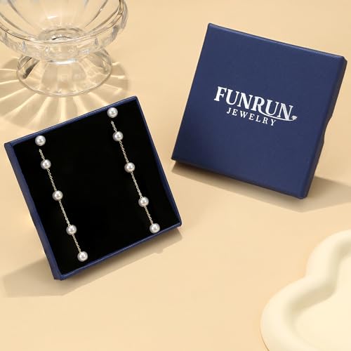 FUNRUN-JEWELRY-Pearl-Necklace-for-Women-14K-Gold-Plated-Pearl-Jewelry-Set-Adjustable-Pearl-Choker-Necklace-Bracelet-Pearl-Drop-Earrings-Dainty-Wedding-Pearl-Jewelry