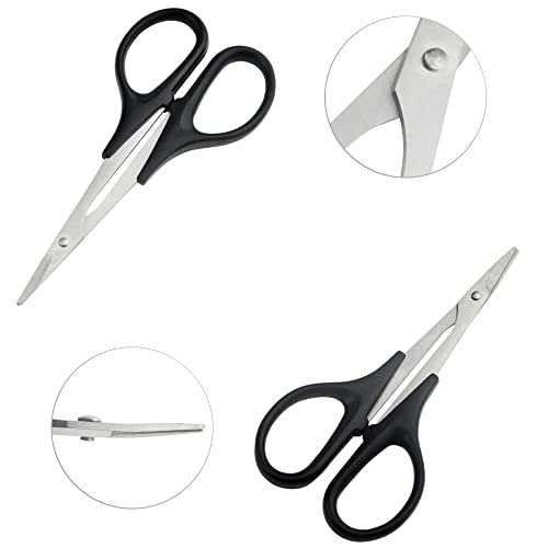 Xinmeiwen 3Pack Rc Body Reamer Hole Puncher With Curved And Straight Scissors Rc Car Body Mounting Wide Body Kit For 0-14Mm Hole Punching And Trimming (Round Shell-Black) #TOP4