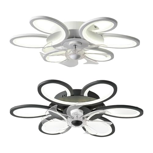 Image of Ceiling Fan Light Fixture for 8-12M2 Mute Fan Lamp for Cafe Living Room Dorm white|Ceiling Fans|Home & Garden