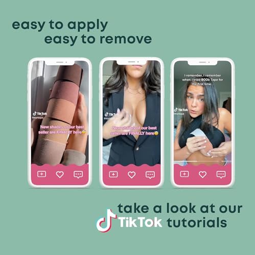 Boob Tape Boobtape for Breast Lift | Includes Nipple Covers | Body Tape for Push up & Shape | Works Great with Sticky Bra Backless Bra or Strapless Bra | Waterproof Sweat-Proof - Thumbnail 4