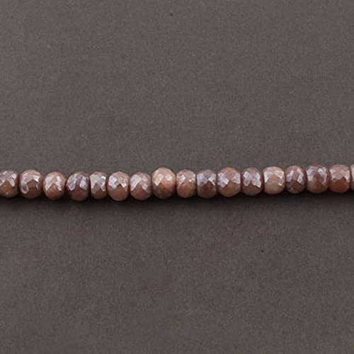 Pierre de lune pêche en perles rondelles facettées 9mm pour création bijoux et loisirs créatifs SB4333