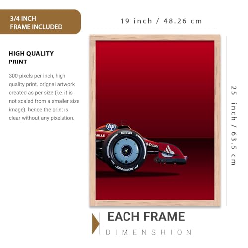 Image of kotart Big Sports Car Framed Posters Gift Items for Boys Room Wall Decoration Bedroom Living Room Office Studio Decor | Car Poster Frame for Wall Decor Set Of 3 Size (19 X 25 inch)