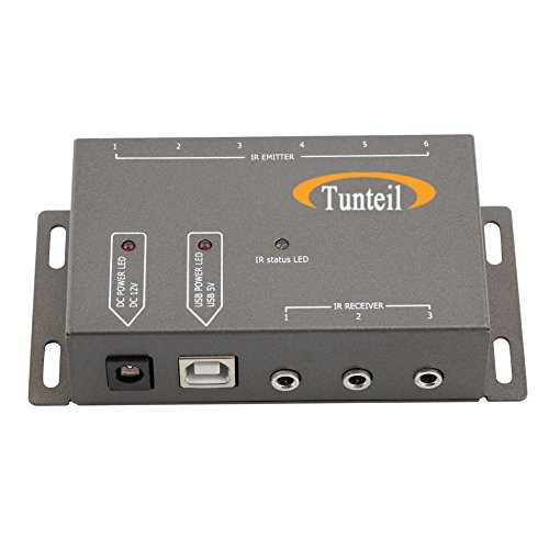 Tunteil Ir Remote Control Repeater, Remote Control Repeater Extender Emitter Kit Control Up To 8 Hidden A/V Devices Like Cable Boxes, Xbox One, Roku, Apple Tv, Nvidia Shield And So On(Black) #TOP1