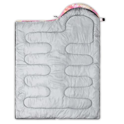 Image of QOOMO Axolotl Cute Camping Sleeping Bags,3 Season Warm & Cool Weather,Lightweight,Waterproof Sleeping Bags for Adults & Kids,Traveling,and Outdoors